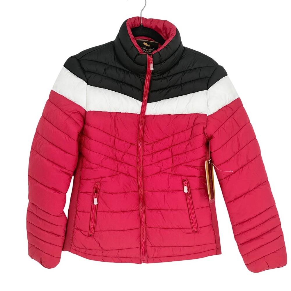 Special One Womens Retro Colorblock Quilted Puffer Jacket Size S Sportswear Gorp